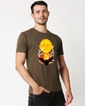 Shop Men's Brown Zenitsu Graphic Printed Cotton T-shirt-Full