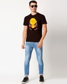 Shop Men's Brown Zenitsu Graphic Printed Cotton T-shirt