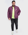Shop Men's Burgandy Plus Size Printed Windcheater Jacket-Full