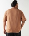 Shop Men's Camel Brown Oversized Plus Size T-shirt-Design