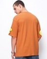 Shop Men's Caramel Orange Chiller Graphic Printed Oversized T-shirt-Full