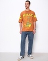 Shop Men's Caramel Orange Chiller Graphic Printed Oversized T-shirt