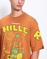 Shop Men's Caramel Orange Chiller Graphic Printed Oversized T-shirt