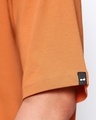 Shop Men's Caramel Orange Chiller Graphic Printed Oversized T-shirt