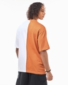 Shop Men's Orange & White Looney Tunes Graphic Printed Oversized T-shirt-Full