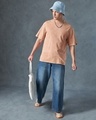 Shop Men's Orange Oversized Acid Wash T-shirt