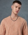 Shop Men's Orange Oversized Acid Wash T-shirt