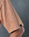 Shop Men's Orange Oversized Acid Wash T-shirt