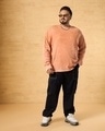 Shop Men's Orange Oversized Plus Size Acid Wash T-shirt-Full