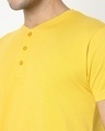 Shop Men's Ceylon Yellow Half Sleeve Henley T-shirt