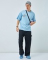 Shop Men's Chambray Blue Style Is Mandatory Graphic Printed Oversized T-shirt