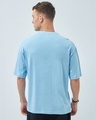 Shop Men's Chambray Blue Venom Graphic Printed Oversized T-shirt-Full