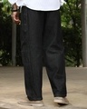 Shop Men's Charcoal Black Washed Baggy Fit Cargo Jeans-Design