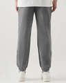 Shop Men's Charcoal Grey Oversized Acid Wash Joggers-Full