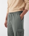 Shop Men's Charcoal Grey Oversized Cargo Joggers