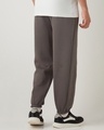 Shop Men's Charcoal Grey Oversized Joggers-Full