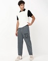 Shop Men's Charcoal Grey Melange Hogwarts Graphic Printed Oversized Joggers