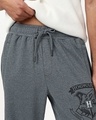 Shop Men's Charcoal Grey Melange Hogwarts Graphic Printed Oversized Joggers