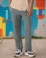Shop Men's Charcoal Grey Textured Oversized Parachute Pants-Front