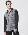 Shop Men's Checks Hoodie Shirt-Front