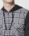 Shop Men's Checks Hoodie Shirt