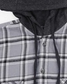 Shop Men's Checks Hoodie Shirt