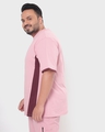 Shop Men's Cheeky Pink Color Block  Plus Size T-shirt-Design