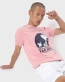 Shop Men's Cheeky Pink Far Out Graphic Printed T-shirt-Front