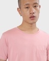 Shop Men's Cheeky Pink High Low Pocket T-shirt