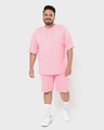 Shop Men's Pink Oversized Plus Size Co-ordinates-Full