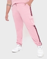 Shop Men's Cheeky Pink Pocket Side Panel Plus Size Joggers-Front