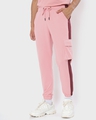 Shop Men's Cheeky Pink Pocket Side Panel Relaxed Fit Joggers-Front