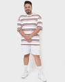 Shop Men's Cheeky Pink Stripe Plus Size T-shirt-Full