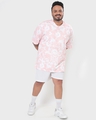 Shop Men's Cheeky Pink Tie & Dye Plus Size T-shirt-Design