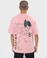 Shop Men's Cheeky Pink Vegeta Saiyan Graphic Printed Oversized T-shirt-Design