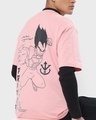 Shop Men's Cheeky Pink Vegeta Saiyan Graphic Printed Oversized T-shirt