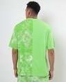 Shop Men's Chilled Out Green Half & Half Tie & Dye Oversized T-shirt-Design