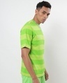 Shop Men's Chilled Out Green Stripe Oversized T-shirt-Design