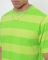 Shop Men's Chilled Out Green Stripe Oversized T-shirt