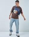 Shop Men's Chocolate Brown Krypto Graphic Printed Oversized T-shirt