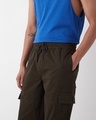 Shop Men's Chocolate Brown Oversized Cargo Jogger Pants