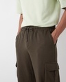 Shop Men's Chocolate Brown Oversized Cargo Joggers