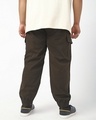 Shop Men's Chocolate Brown Oversized Plus Size Cargo Jogger Pants-Design