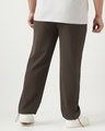 Shop Men's Chocolate Brown Textured Oversized Plus Size Parachute Pants-Design