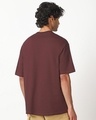 Shop Men's Chocolate Brown Ronin Mode On Graphic Printed Oversized T-shirt-Full