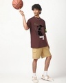Shop Men's Chocolate Brown Ronin Mode On Graphic Printed Oversized T-shirt