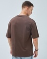 Shop Men's Chocolate Brown Superman Logo Graphic Printed Oversized T-shirt-Full