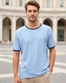 Shop Men's Clear Sky Blue T-shirt-Front