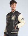 Shop Men's Coffee Brown & Beige Batman Graphic Printed Oversized Bomber Jacket-Design