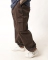 Shop Men's Coffee Brown Loose Comfort Fit Cargo Parachute Pants-Design